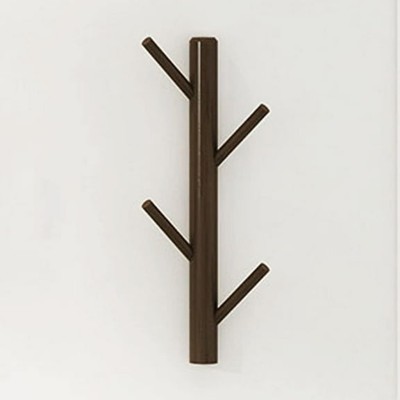 LAKNUY Durable Coat and Hat Racks, Wood Brown