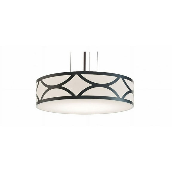 AFX Lake 3-Light LED Pendant Black - 20-Inch