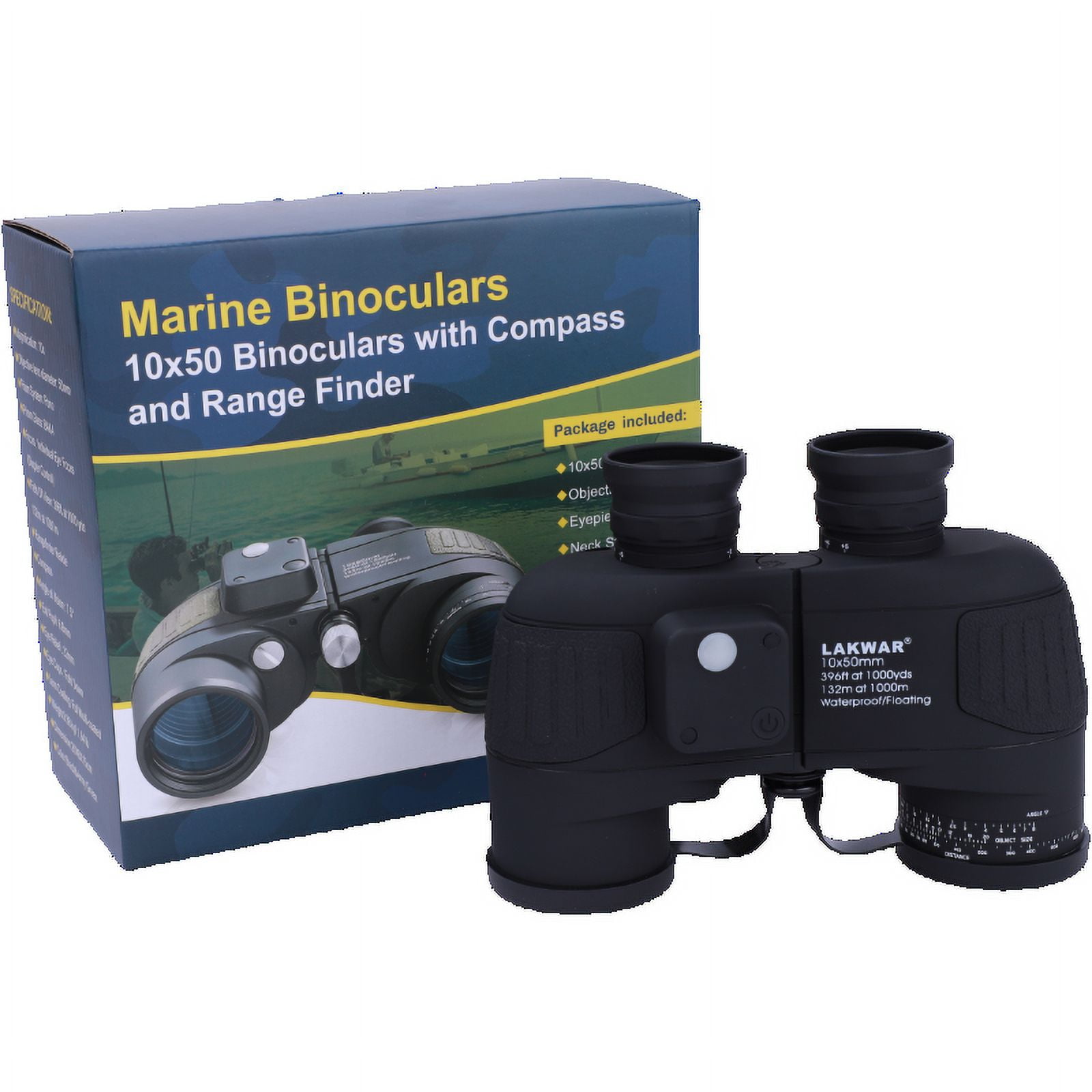 LAKWAR 10X50 Binoculars Fully MultiCoated Lenses Black Porro