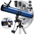 thumbnail image 1 of LAKWAR 114EQ Telescope, 900mm Reflector Telescopes for Adults (36X-180X）Professional Manual Equatorial Telescope Adults Astronomy, 1 of 13