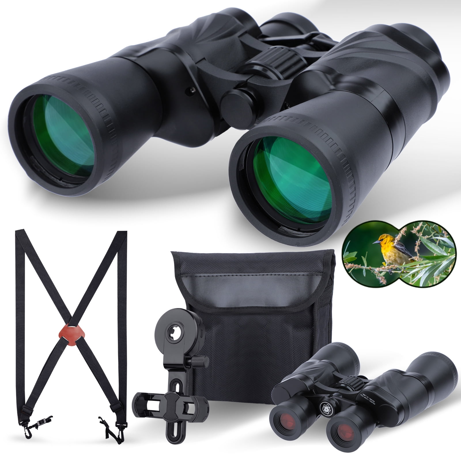 LAKWAR 20x50 Binoculars for Adults,HD Binoculars with Low Light Night