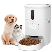 LAKWAR Automatic Cat Food Dispenser,Timed Pet Feeder Cats and Dogs with Customize Schedule Voice Recorder,1-6 Meal Max. 50 Portion Per Meal Safety Lock and Moisture-proof