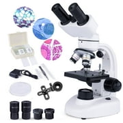 LAKWAR Compound Microscope 40x-1000x-Binocular Microscope for Adults Kids Students Professional Science Microscope with Specimens