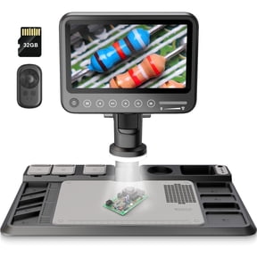 Digital Microscope for Adults 28 LEDs Illumination, 4032P HD Soldering Microscope for Electronics Repair, Error Coins Inspection