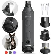 LAKWAR Dog Nail Grinder, 6-Speed Pet Nail Trimmer 2 LED Light Quiet Safe Power Rechargeable Dog Nail Trimmer Painless Paws Grooming & Smoothing Care Tool for Large Medium Small Dogs