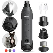 LAKWAR Dog Nail Grinder, 6-Speed Pet Nail Trimmer 2 LED Light Quiet Safe Power Rechargeable Dog Nail Trimmer Painless Paws Grooming & Smoothing Care Tool for Large Medium Small Dogs