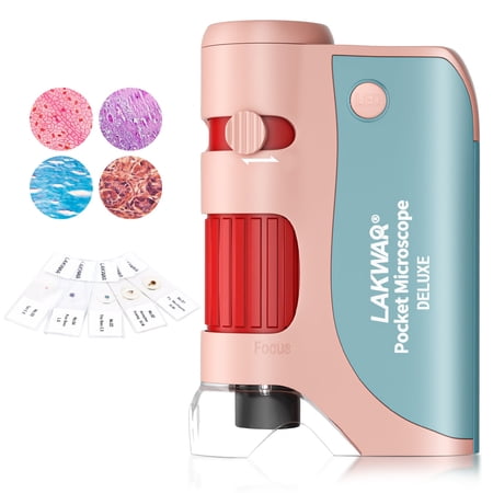 LAKWAR Microscope for Kids ,Mini Microscope Science Kits for Boys Girls Student STEM Toy