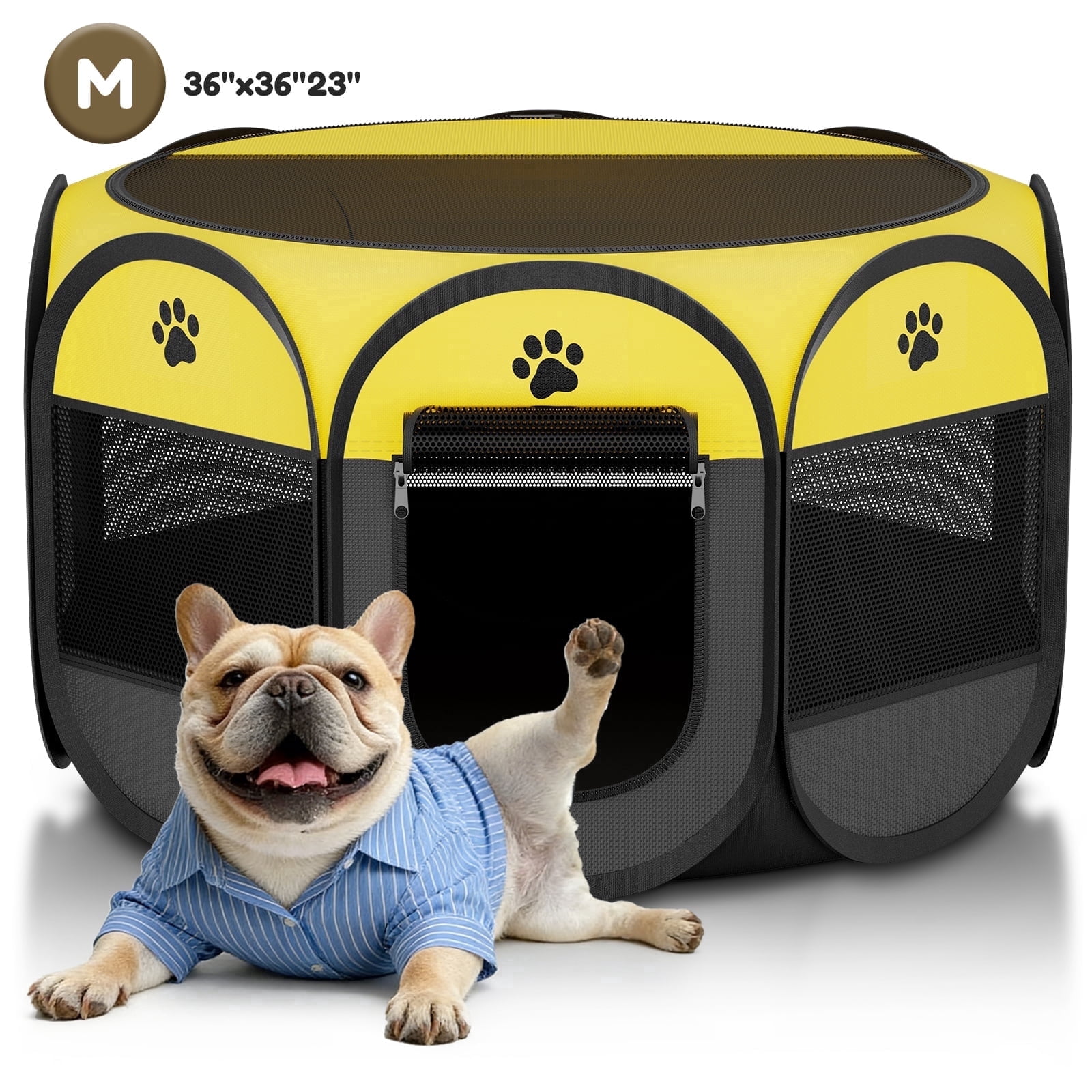 LAKWAR Dog Cat Playpen, Puppy Pet Playpen Indoor for Small Dog Crate ...