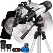 LAKWAR Telescope for Adults & Kids,400/70mm Refractor Optics Telescopes for Astronomy Beginners with Tripod and Phone Adapter