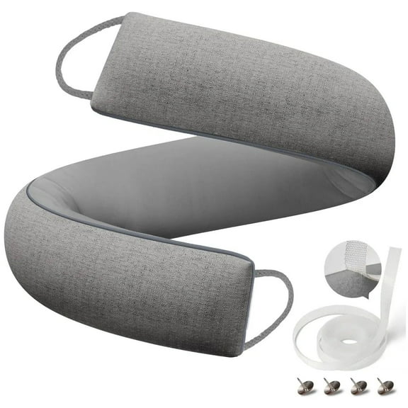 LAKYRIK 36in Weighted Door Draft Stopper, Under Door Draft Blocker For Reduce Hot Cold Air Wind Noise, Heavy Duty Under Door Draftfor Easy Install, Sound Proofing Gap Filler, Gray