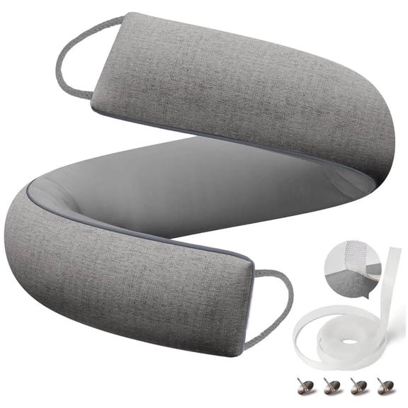 ZHIJYBO 36in Weighted Door Draft Stopper, Under Door Draft Blocker For Reduce Hot Cold Air Wind Noise, Heavy Duty Under Door Draftfor Easy Install, Sound Proofing Gap Filler, Gray