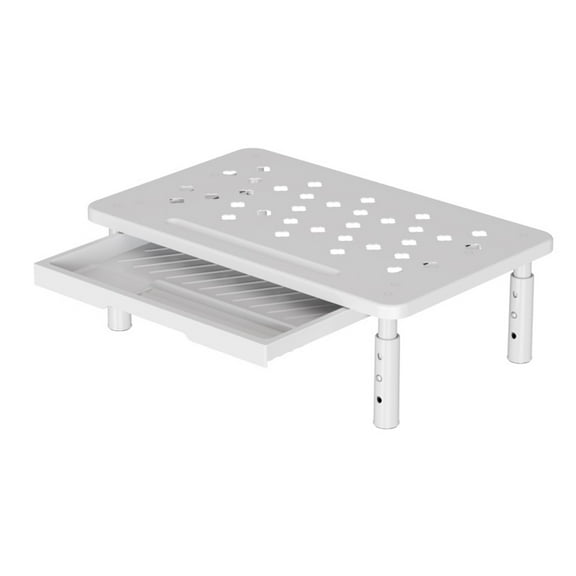 LALA Adjustable Monitor Stand Riser with Drawer, Ergonomic Mesh Platform for Laptop, PC, iMac, Printer, 4.13-10.5in High