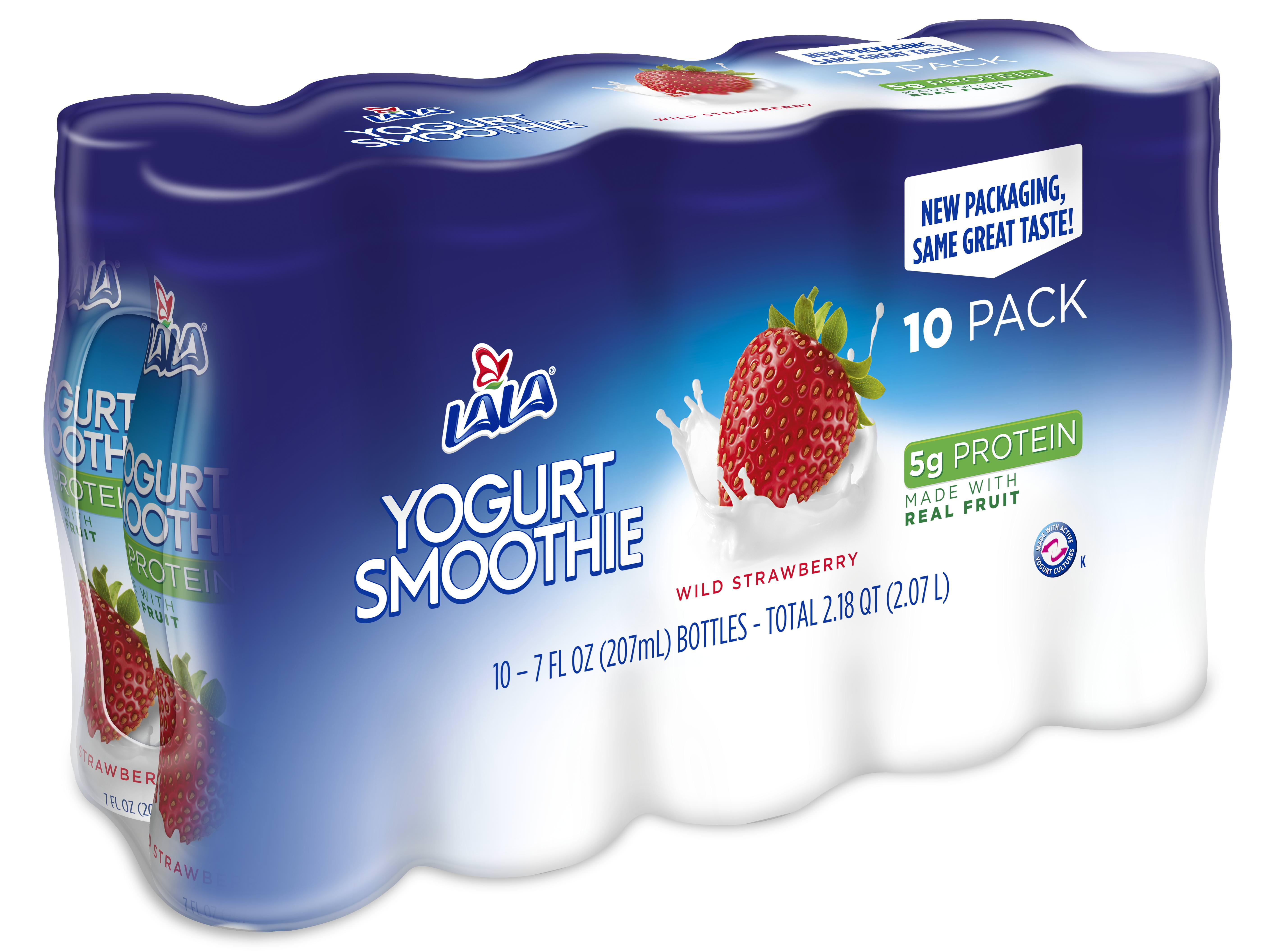 LALA Drinkable Yogurt, Wild Strawberry, 7 Oz., 10 Count