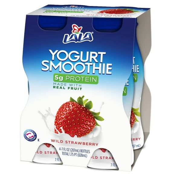 LALA Drinkable Yogurt, Wild Strawberry, 7 Oz., 4 Count