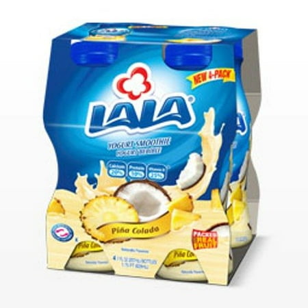 LALA Low Fat Piñata Colada Yogurt Smoothie Drink, 7 Fl. Oz., 4 Count