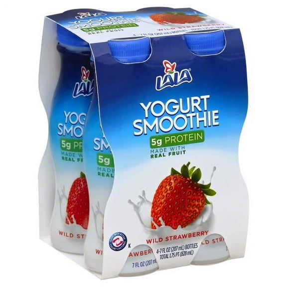 LALA Low Fat Strawberry Yogurt Smoothie Drink, 7 Fl. Oz., 4 Count