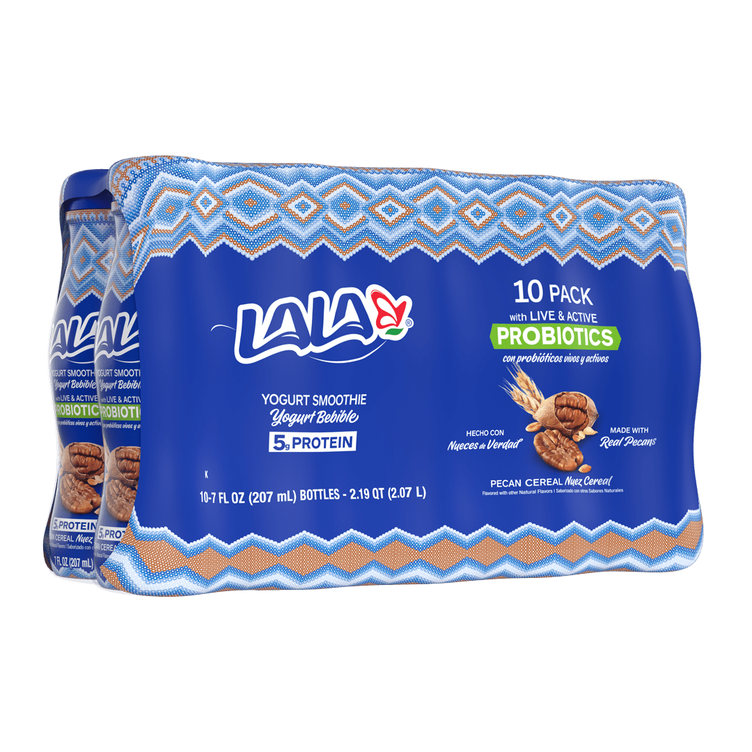 LALA Probiotic Yogurt Smoothie Drink with Protein, Pecan Cereal, 7 oz
