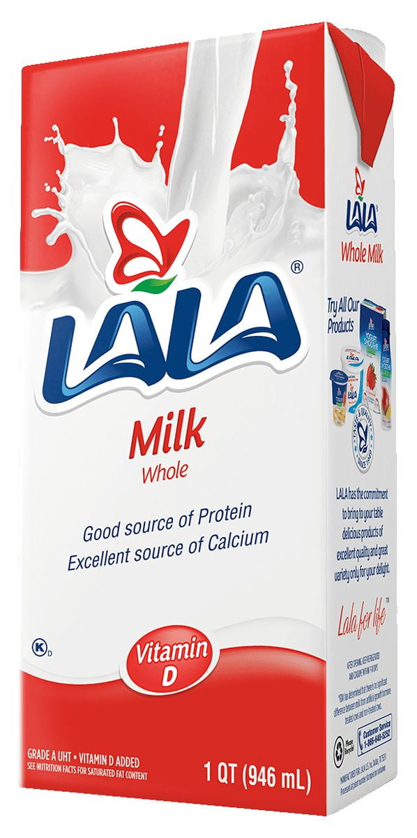 LALA Whole Milk UHT Shelf-Stable, Unflavored, 32 oz Box - Walmart.com