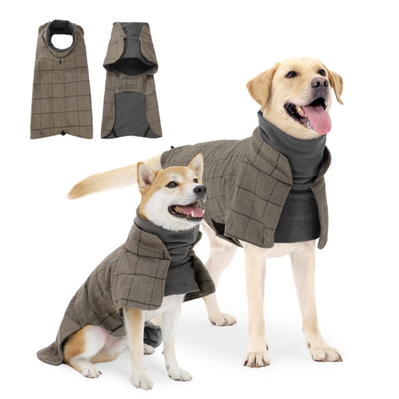 LALACE Dog Winter Coat, British Style Gentleman Dog Trench Coat, Warm ...