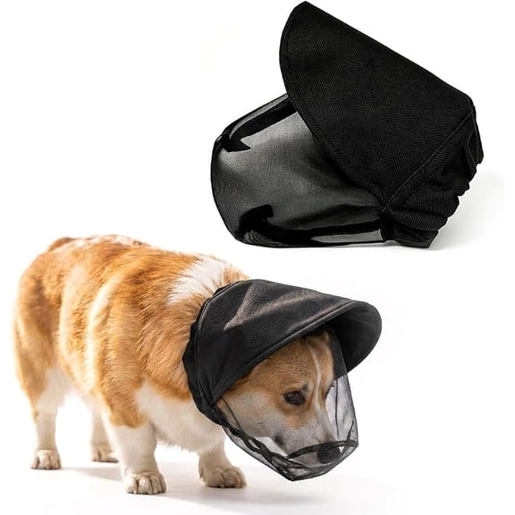 LALACE Guard Dog Foxtail Protection Hood for Dogs, Breathable Mesh Dog Bug Hood, Outdoor Dog Face Guard for Hiking & Walking