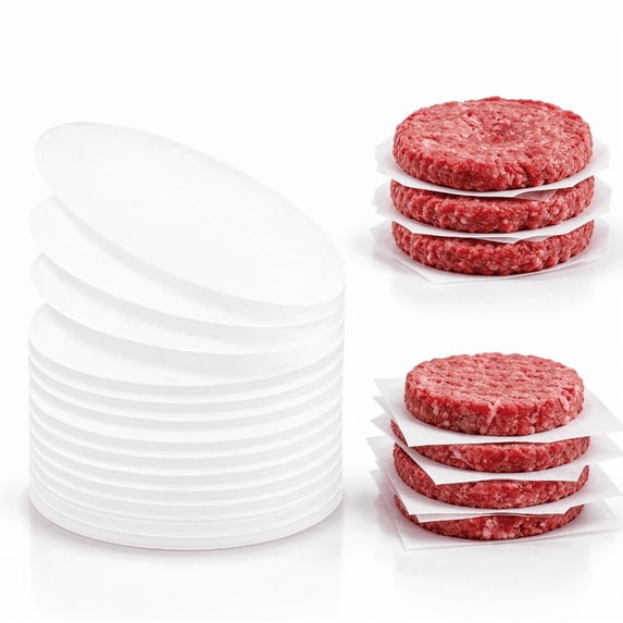 LALACE Non-Stick Hamburger Patty Paper, Round Burger Wax Paper Sheets ...