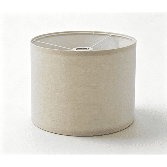 LALACEBeige Natural Linen Drum Lamp Shade, Handmade Small Fabric Replacement Light Cover, Easy Install for Table Lamps, Floor Lamps, Chandelier and Pendant Lights