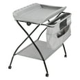 LALAHO Folding Baby Changing Table Diaper Table with Storage, Gray