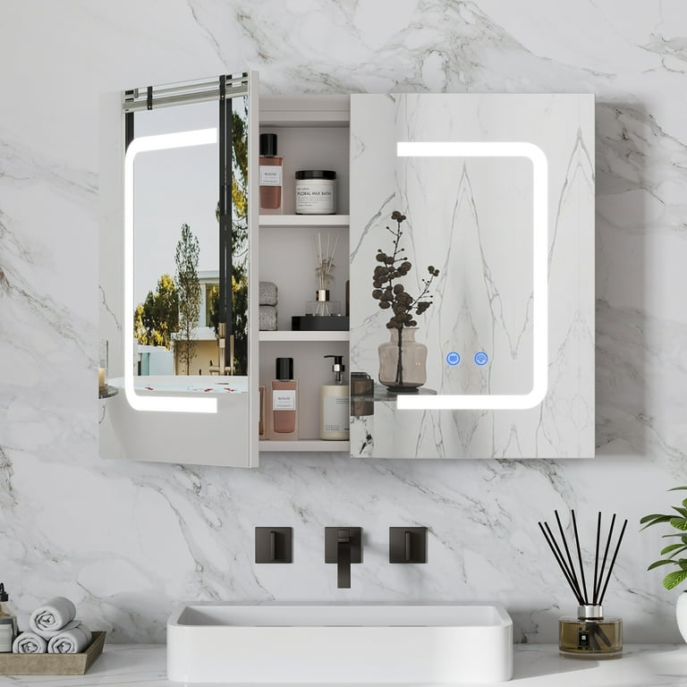 Led storage mirror on sale