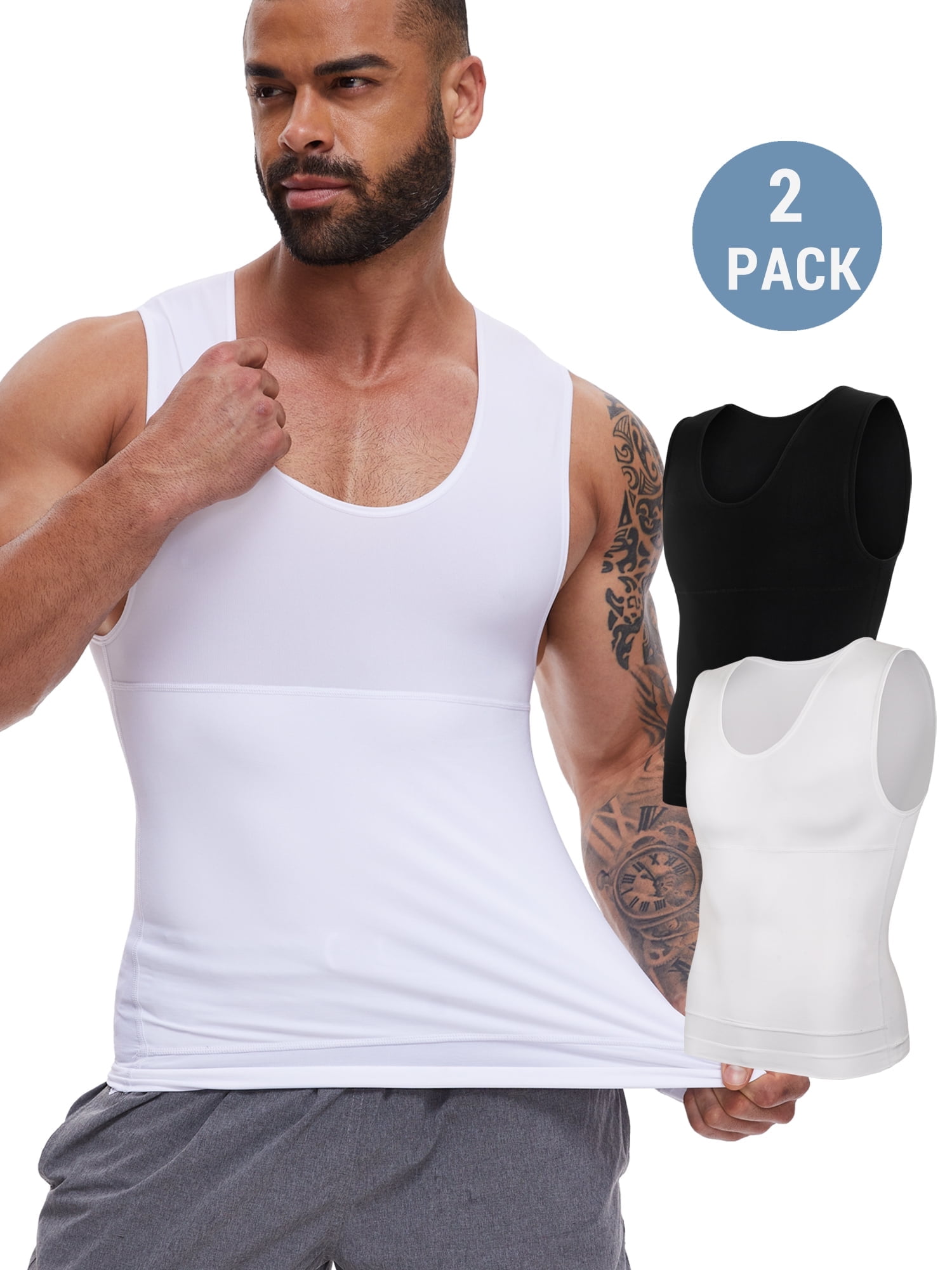 Men's Slimming Body Shaper Breathable Compression Shirt Girdles Abdomen  Slim Vest Tummy Shapewear