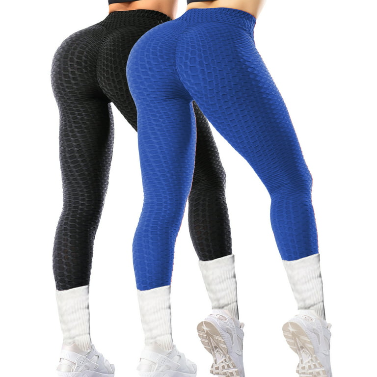 LALAMELON 2 Pack Booty Yoga Pants for Women High Waist Anit Cellulite Tiktok  Texutred Booty Lifting Full Length Leggings 