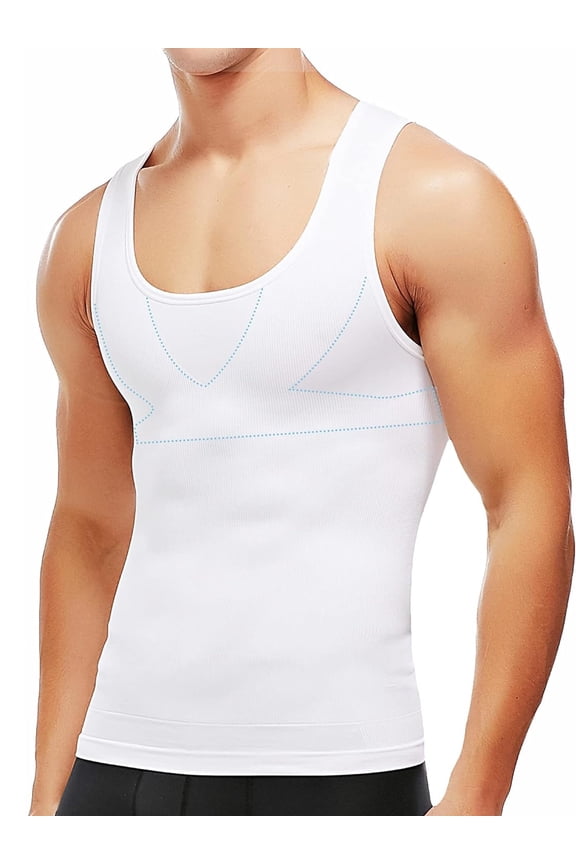 Compression Shirts for Men Gynecomastia Moobs Tummy Control Body Shapewear Base Layer Tank Tops