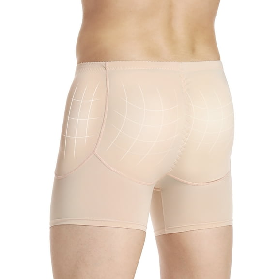 LALAMELON Men's Padded Underwear Butt Lifter Shapewear Boxer Brief Hip Enhancer with 4 Removable Pads
