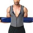 thumbnail image 1 of LALAMELON Sauna Vest for Men Waist Trainer Vest with Zipper Workout Sauna Suit with Adjustable Waist Trimmer Belt, 1 of 5