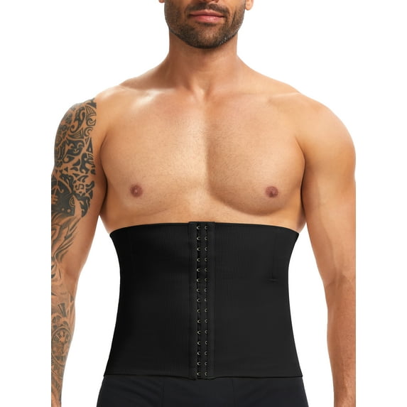 LALAMELON Waist Trainer for Men Shapewear Tummy Control Body Shaper Slimming Cincher with Hook Fajas Para Hombres