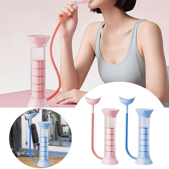 LALASOO Breath Resistance Trainer for Adults - Lung Exerciser Device for Respiratory Muscle Training, Enhances Lung Capacity, Inhalation/Exhalation Fitness