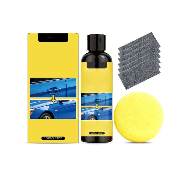 LALASOO Scratch Remover with Cleaning Cloth - 100ml Liquid Compound for Car Paint, Auto Surface, and Everyday Scratches on All Finishes