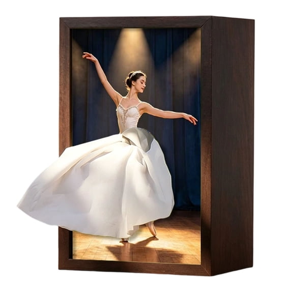 LALASOO Tissue Box, Ballet Dancer Tissue Box, Wooden Ballerina Tissue Box Cover, 3D Ballet Dancer Decorative Tissue Holder For Living Room Bedroom Desk Office Home, Cute Home Decor