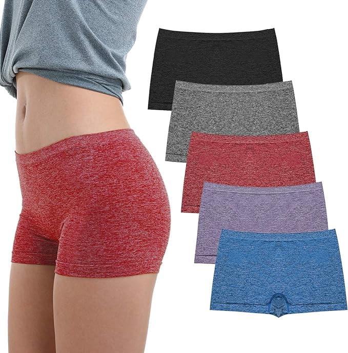 LALESTE Women's Boyshort Underwear Full Coverage Seamless Panties Soft Stretch Boxer Briefs 5