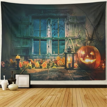 LALILO 4 Pcs Autumn Blue Dark Tapestry Wall Hanging for Living Room Tablecloth Dorm 80"x60"