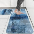 thumbnail image 1 of LALILO Blue Kitchen Mat Blue and Gray Abstract Art Kitchen Rugs and Mat for Dining Room,Floor Home,Office, 1 of 5