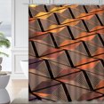 thumbnail image 1 of LALILO Copper Waterproof Shower Curtain,Metallic Geometric and Gold Colors with Architecture Building Shower Curtains for Bathroom with 12 Hooks,72x72 Inch, 1 of 1