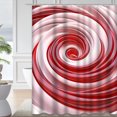 thumbnail image 1 of LALILO Cream Caramel Waterproof Shower Curtain,Christmas Candy Cane Spiral Wallpaper Dessert Cream Shower Curtains for Bathroom with 12 Hooks,72x72 Inch, 1 of 1