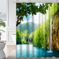 thumbnail image 1 of LALILO Deep Forest Waterproof Shower Curtain,Waterfall Croatia Park National Landscape Lake Shower Curtains for Bathroom with 12 Hooks,72x72 Inch, 1 of 1