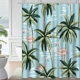 thumbnail image 1 of LALILO Flamingo Pink Waterproof Shower Curtain,Tropical Vintage Pink Flamingo and Palm Trees Floral Shower Curtains for Bathroom with 12 Hooks,72x72 Inch, 1 of 1