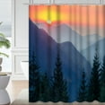 thumbnail image 1 of LALILO Forest Sky Waterproof Shower Curtain,Sunset Mountains Like Painting Mountain Beautiful Color Shower Curtains for Bathroom with 12 Hooks,72x72 Inch, 1 of 1