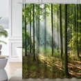 thumbnail image 1 of LALILO Forest Waterproof Shower Curtain,Morning Summer Wood Autumn Beautiful Birch Branch Bright Brown Shower Curtains for Bathroom with 12 Hooks,72x72 Inch, 1 of 1