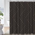 thumbnail image 1 of LALILO Gold Waterproof Shower Curtain,Seamless Black and Art Geo Abstract Vintage Stripes Shower Curtains for Bathroom with 12 Hooks,72x72 Inch, 1 of 1