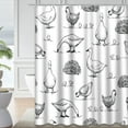thumbnail image 1 of LALILO Grass Green Waterproof Shower Curtain,Seamless Vintage with Duck and Chicken Retro Drawn Farm Shower Curtains for Bathroom with 12 Hooks,72x72 Inch, 1 of 1