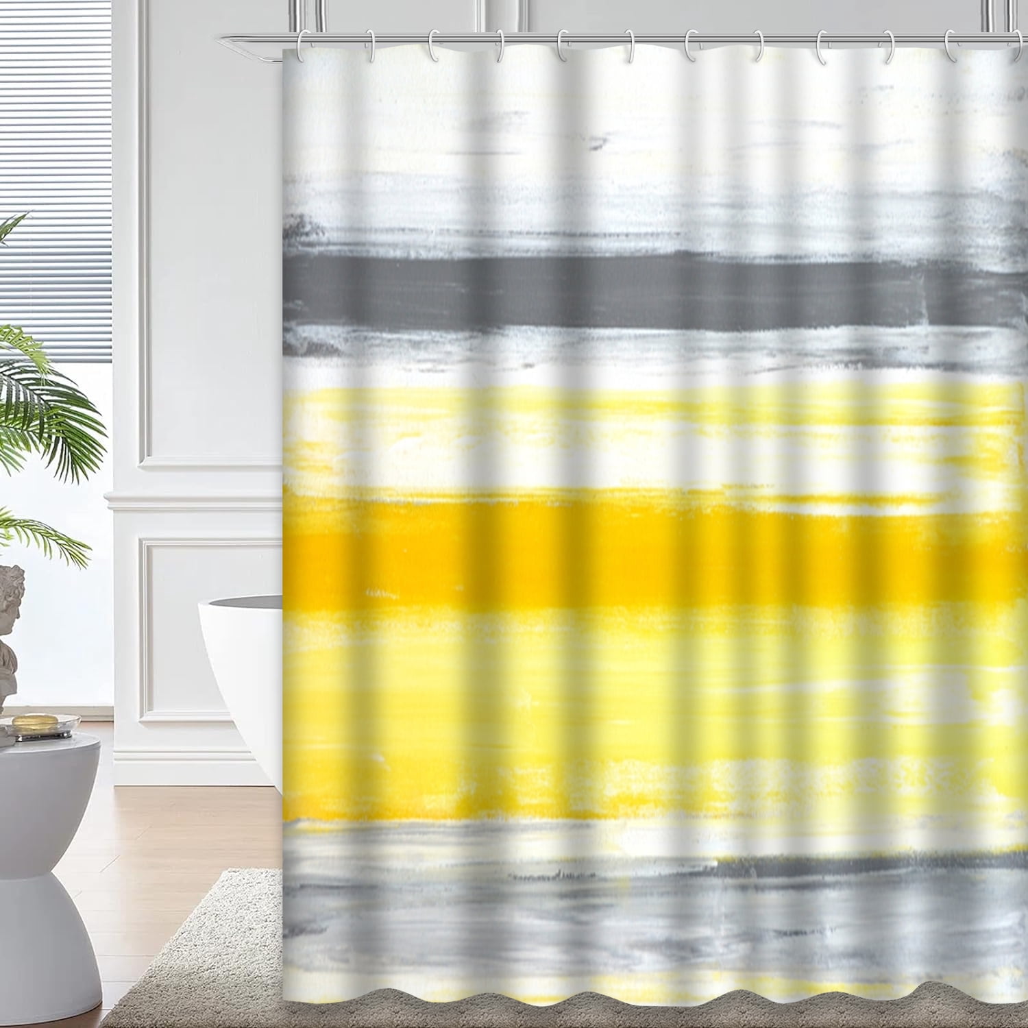Shower Curtains Grey And Yellow