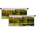 thumbnail image 1 of LALILO Kitchen Curtain Valance 2018 Tourists Rod Pocket Window Curtain 52"x 18" Set of 2, 1 of 7
